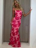 Embroidery Flower Backless Long Dresses Sexy Sling Slim Fit Robes Female Summer Long Ruffles Sleeve Short Dress Party Streetwear