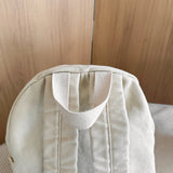 Pbong  100% Cotton Small Backpacks Women Solid Canvas Little Leisure Or Travel Bags Cute Cloth Child School Bags Shoulder Green Package