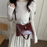 Pbong  Women PU Shoulder Bag Underarm Pouch Travel Shopping Top-Handle Bags Retro Daily Tote Handbag Vintage Crossbody Bags