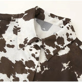 High Street Printed Shirt Women Lapel Long Sleeve Single Breasted Tops Female 2025 Spring Summer Fashion Casual Blouses Clothes