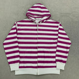 2000s Punk Hip Hop Rock High Street Men Hooded Stripes Pattern Print Fashion Versatile Casual Autumn Winter Coat emo Sweatshirts