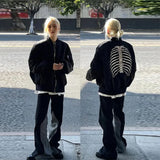 New Autnmn Vintage Jackets Bomber Jacket Women Black Gothic Harajuku Grunge American Baseball Jacket Couple Cool Outerwear