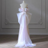 Pbong  Pink Luxury Off-Shoulder Wedding Dress Women's Sense of Light Niche Prom Dress Fishtail Evening Party Dress Customized