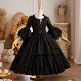 Children's Rococo Baroque Historical Period Dress Girls 18th Century Victorian Flower Dress Kids Drama Costume