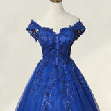 Blue Elegant Evening Dress New Banquet One Shoulder Vocal Art Exam Performance Host Adult Pongsa Dress Customization