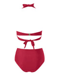 2025 Women's Bikinis Set Solid Color Knot Twist Bikini Swimsuit High Waist Adjustable Strap Two Piece Bathing Swimwear