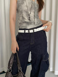 Retro Ethnic Style Butterfly Printed Red Belt For Women New In 2025 Versatile Belt With Jeans Belt Decoration