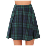 Pbong  Retro Patchwork Mini Skirt Casual Checkered Half-length Skirts Elegant Commute Style Polyester Blend Cross-Border Fashion