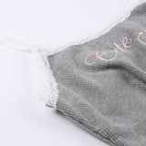 Grey Knitted Lace Trim Embroidery Sundress