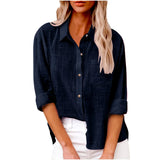 100% Cotton Linen Long Sleeve Shirts Women Clothing Y2k Tops Vintage Fashion Clothes Tshirt Elegant Casual Tees Streetwear