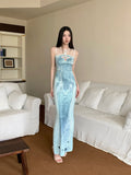 Hollow Out Vintage Bodycon Long Dress For Woman Summer 2025 Sleeveless Tunics Modest Evening Party Ladies Midi Dress