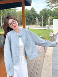 Sweet Biker Pu Jacket Women Vintage Preppy Style Big Pockets Short Coat Casual Korean Long Sleeve Retro O Neck Cute Tops