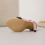 Pbong  Sexy Street Style Open Toe Buckle Strap Woman Sandals Summer Thin High Heels Wedding Banquet Prom Female Shoes