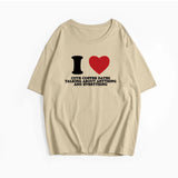 Letter Print Streetwear Summer T-shirts New Round Neck Cotton Short Sleeve Top Female Fashion Tee Shirt Woman Clothing