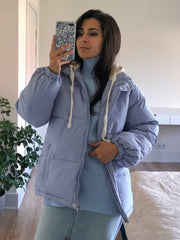 Short Jacket Woman Parkas Fall Winter Thick Warm Spliced Coat Oversized Korean Fashion Loose Puffer Outerwear
