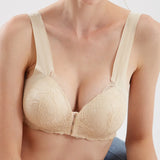 Pbong  Women's Full Coverage Plus Size Comfort Minimizer Bra Wirefree Non Padded Underwear Bra Lace Yoga Bralette Smooth Women's Bra