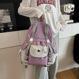 Women's Soft Big Cloth Backpacks New in Fashion Summer Backpack Girls School Book Bag Cute Travel Back Pack