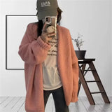 Oversized Open Front Knit Cardigan for Women Comfy Sweater Coat Female Open-front Duster Cardi Casual Chic Autumn Winter Outfit
