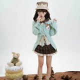 Brown Women Plaid Skirts Kawaii Lolita Sweet Mini Skirts Vintage Lace Patchwork Cute Fashion High Waist Layered Skirt