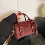 Fashion Mini Satchel Shoulder Bag with Vintage Top Handle Bag Detachable Crossbody Strap Casual Tote Bag Daily Handbag Purse