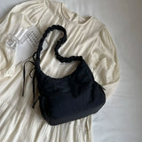 Pbong  Soft Design Cloth Small Shopper Shopping Underarm Bags Lady Shoulder Bag for Women Trend Fashion Y2K Handbags