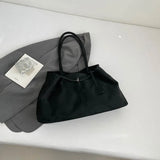 Pbong  Large Capacity Suede Fabric Simple Tote Bag for Women Shoulder Bags Designer Luxury Brand Handbags and Purses