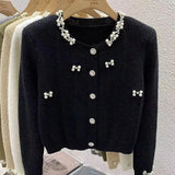 New Autumn And Winter 2025 Design Sense Short Women Knitted Cardigan Sweater Coat Casual Temperament Female Sweater Jacket