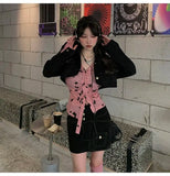 Korean Fashion Designer Butterfly Y2k Fashion Women Shirts Blouses Long sleeve Top Elegant Youth Clothing Sexy Shirt