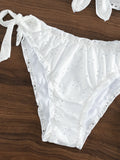 Knot Front Tie Side Bikinis  White Swimsuit Women Swimwear Female Sexy Bathers Bathing Swimming Swim Suit Beachwear