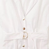Fashion Casual Women Dress With Belt Single Breasted Simple Elegant Summer Long Dress New Casual Chic Female Clothing