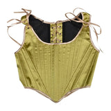 Satin Bandage Waist Trainer Body Shapers Women Corset Fashion Slimming Tank Top Sexy Shapewear Woman Clothes Fajas Streetwear