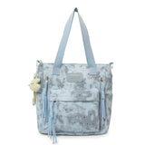 Pbong  Women's Star & Moon Print Backpack Tassel Detail Multi Pocket Adjustable Strap Casual Daily School Travel Bag Back Pack