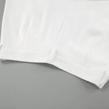 Pbong  New Autumn Elegant High Waist Straight Leg Trousers for Women Floor Length Commuter Suit Pants Polyester Fiber Loose White
