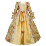 Victorian Children's Flower Dress Vintage Girls Renaissance Baroque Style Dresses