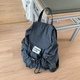 Pbong  Women Soft Nylon High-capacity Backpacks Summer Grid Backpack Girls School Bag Lightweight Travel Back Pack