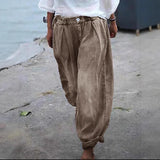 Pbong  Wish Bestselling Women's Jeans Lantern Long Pants Imitation Denim Female Model Fashionable Comfortable Casual Trousers