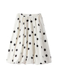Pbong  Polka Dot Spaghetti strap Bud Skirt Suits Women Sexy Deep V Sleeveless Waist Cinching Tops Long Skirt Charming Ladies New Outfit