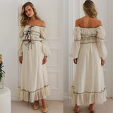 Lantern Sleeve Chiffon Top And A-line Long Skirt Vacation Women Sets 2025 Spring Summer New Ruffle Tee Skirt Summer 2 Piece Set