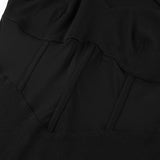 Square Neck Mesh Patchwork See-through Dress