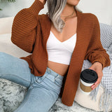 long crochet cardigan Women Cardigan Open stitch Sweater Hollow out Long Sleeve cardigan for women autumn solid outwear clothes