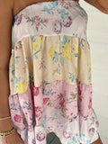 Pbong  Floral Printted Sexy Mini Dresse Bohemian Summer Elegant Bandage Ruffles Backless Women Vocation Casual Ladies Dress