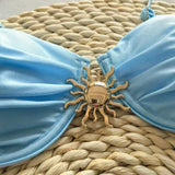 Three-Piece Swimsuit New Bikini Sexy Solid Color Split Women's Swimwear for Women