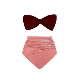 Push Up Bikini Set With Cover Up Sexy Swimwear Women Patchwork Swimsuit High Waist Biquini Female Bathingsuit Bodysuit Beachwear