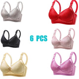 Pbong  2PCS High Quality Gathering Anti Sagging Women's Anti Glare Underwear Comfortable Seamless Plus Size Simple Natural Women's Bra