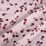 Sweet Pink Cherry Print Lace Trim Mini Dress
