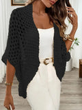 Spring and summer loose hollow elegant knitted jacket cardigan