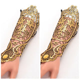 Pbong  Steampunk Long Gloves Women Gothic Lolita Punk Style Lace-up Arm Fingerless Elbow Mittens