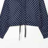 New Fashion Simple French Stand Collar Spring Autumn Coats Y2k Simple Polka Dot Print All Match Jackets Harajuku Punk Streetwear