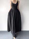Gothic Spliced Loose Maxi Dress