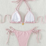 New Sexy Bikini Solid Color Accessories Women's Swimsuit